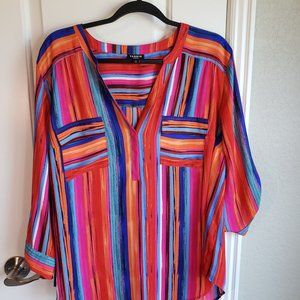 Torrid Harper Georgette Pullover 3/4 Sleeve Blouse